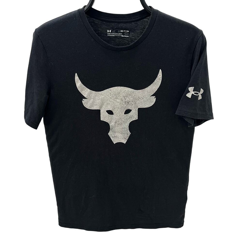 Under Armour Men's SM The Rock Brahma Bull Black Graphic T-shirt